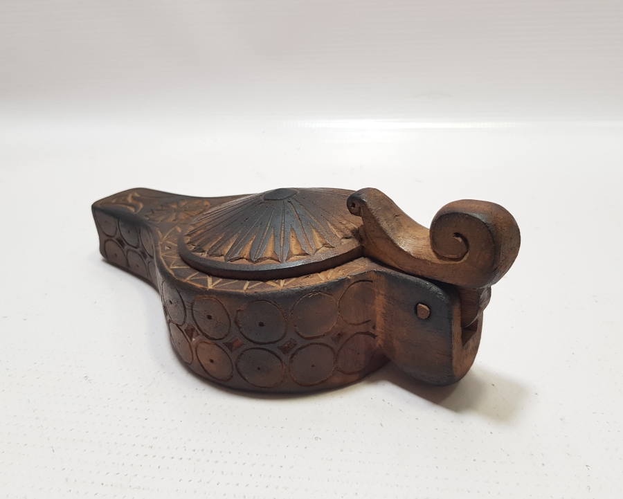 EL OYMA İŞÇİLİKLİ ANTİKA AHŞAP KAHVE SOĞUDANI