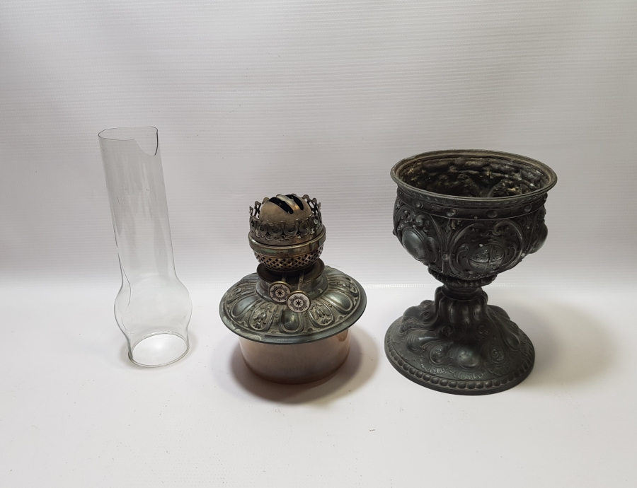 KABARTMA İŞÇİLİKLİ OSMANLI DÖNEMİ GAZ LAMBASI