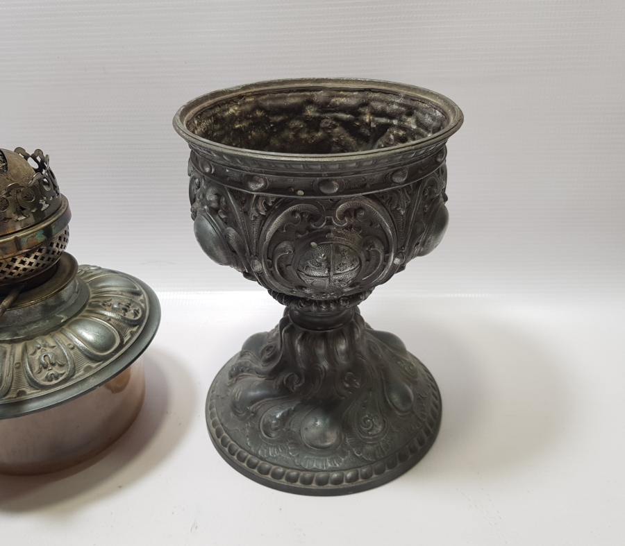 KABARTMA İŞÇİLİKLİ OSMANLI DÖNEMİ GAZ LAMBASI