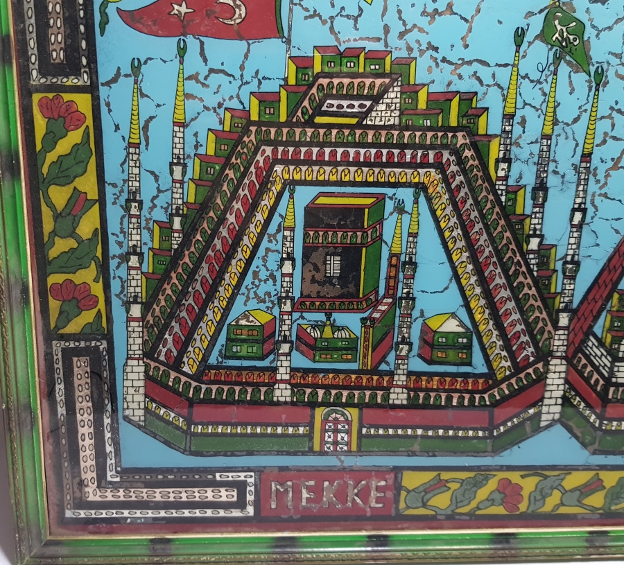 EL BOYAMA KABE İ ŞERİF GÖRSELLİ CAM ALTI PANO