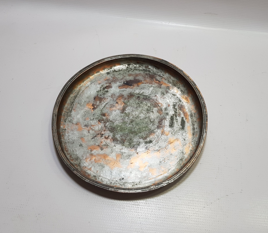 OSMANLI DÖNEMİ KÜLÇE BAKIRDAN YAPILMIŞ ÇOK NADİR YIĞMA KENAR BAKIR TEPSİ