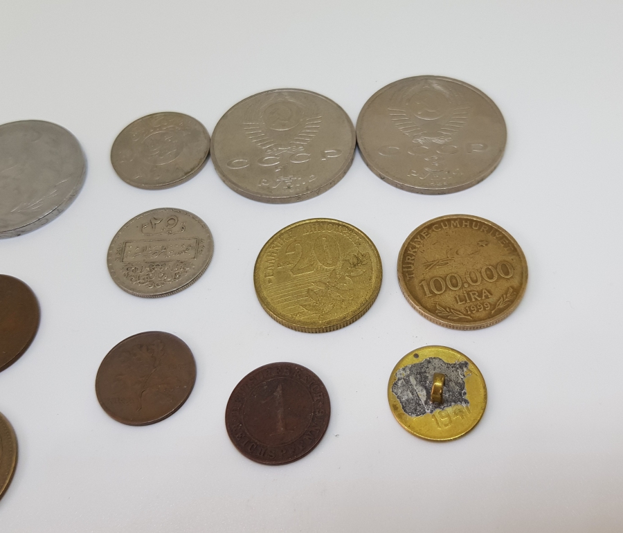 YERLİ VE YABANCI ANTİKA METAL PARA LOTU