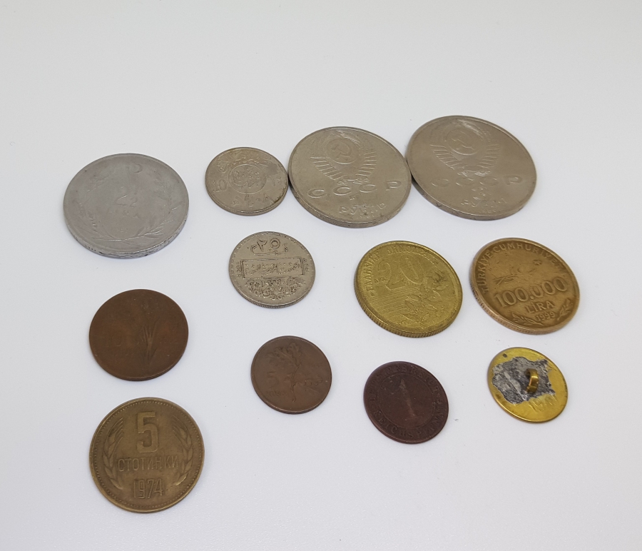 YERLİ VE YABANCI ANTİKA METAL PARA LOTU