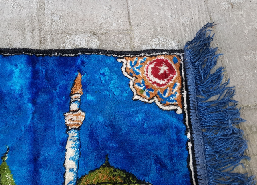 HZ MEVLANA RESİMLİ NADİR DUVAR HALISI