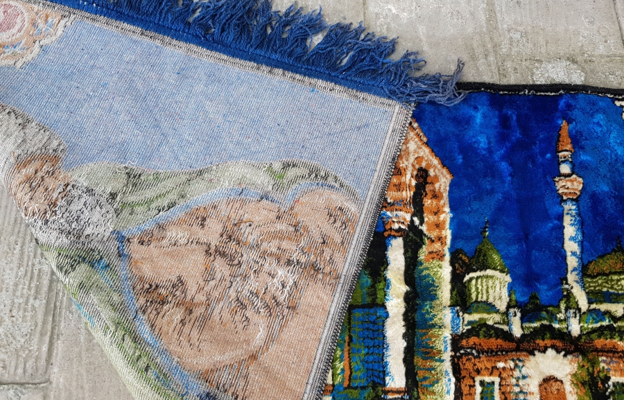 HZ MEVLANA RESİMLİ NADİR DUVAR HALISI