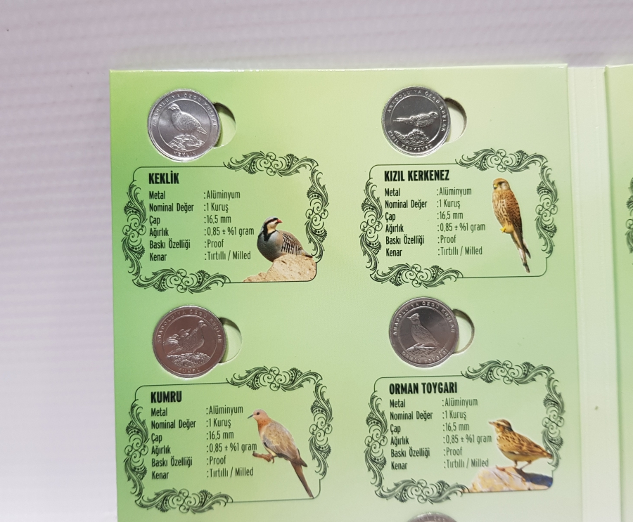 2020 ANADOLU'YA ÖZGÜ KUŞLAR HATIRA PARA SETİ