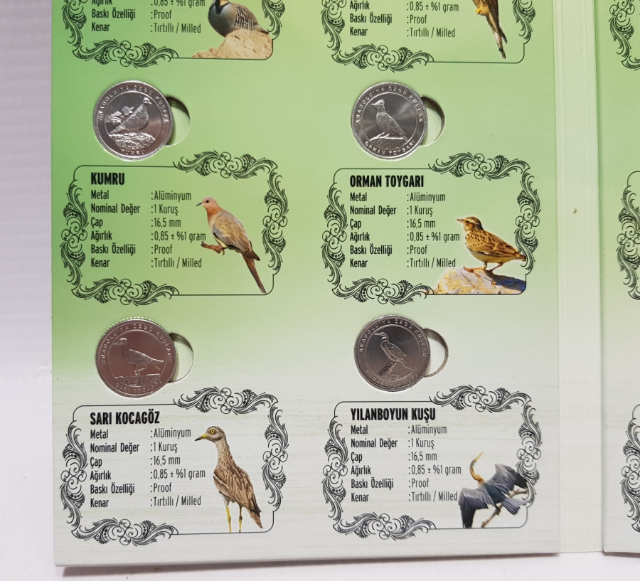 2020 ANADOLU'YA ÖZGÜ KUŞLAR HATIRA PARA SETİ