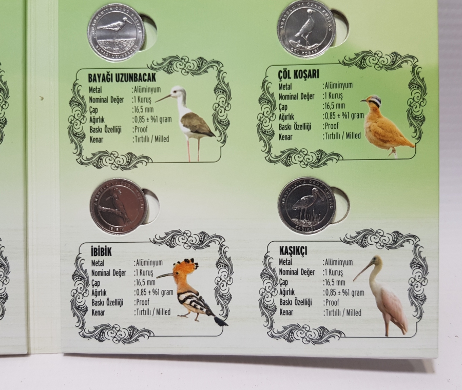 2020 ANADOLU'YA ÖZGÜ KUŞLAR HATIRA PARA SETİ