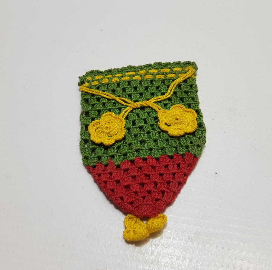 OSMANLI DÖNEMİ EL ÖRME PARA KESESİ