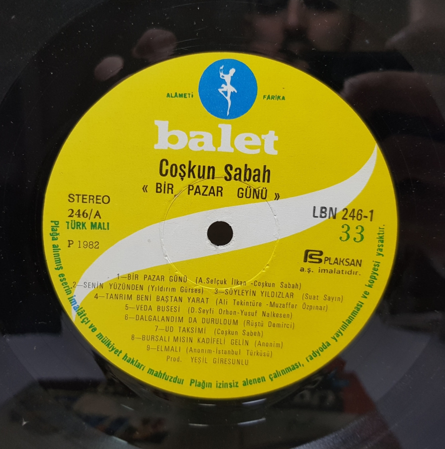 COŞKUN SABAH - BİR PAZAR GÜNÜ LONG PLAY PLAK