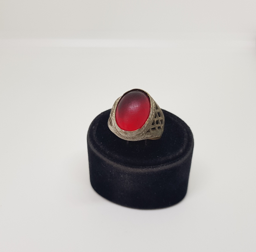 OSMANLI DÖNEMİ AKİK TAŞLI GÜMÜŞ YÜZÜK