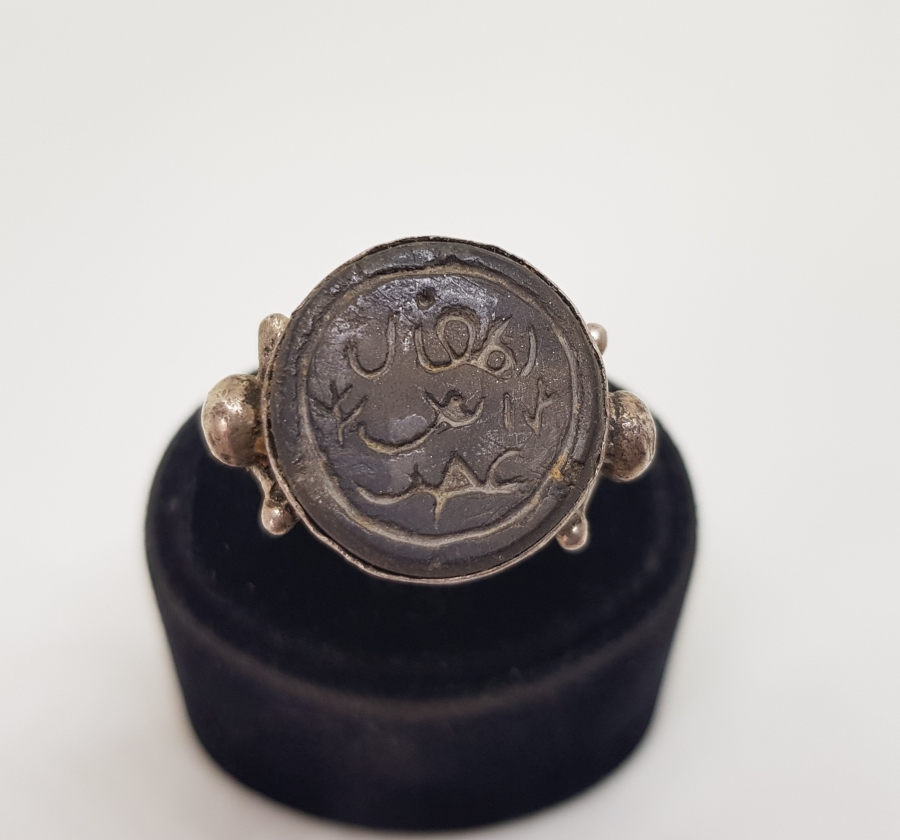 ÜZERİ YAZILI ANTİKA GÜMÜŞ YÜZÜK