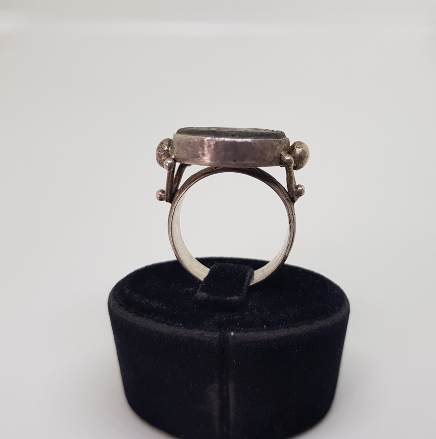 ÜZERİ YAZILI ANTİKA GÜMÜŞ YÜZÜK