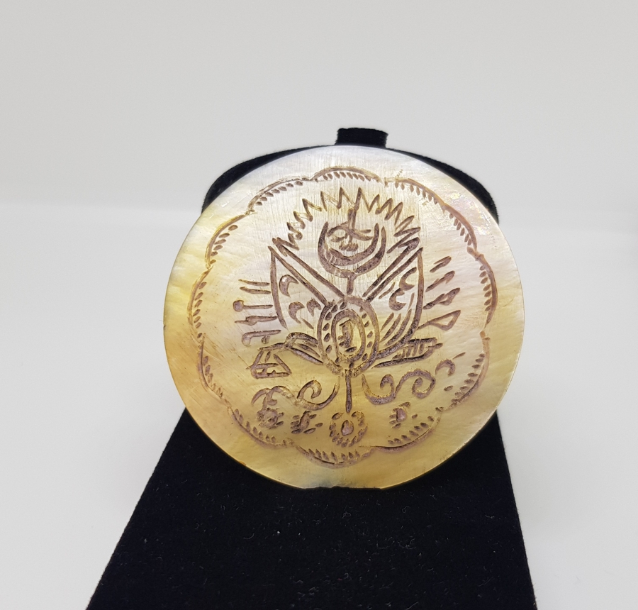 OSMANLI DEVLET ARMALI SEDEF PLAKA