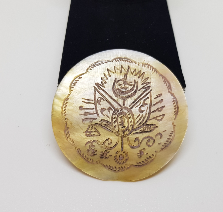 OSMANLI DEVLET ARMALI SEDEF PLAKA