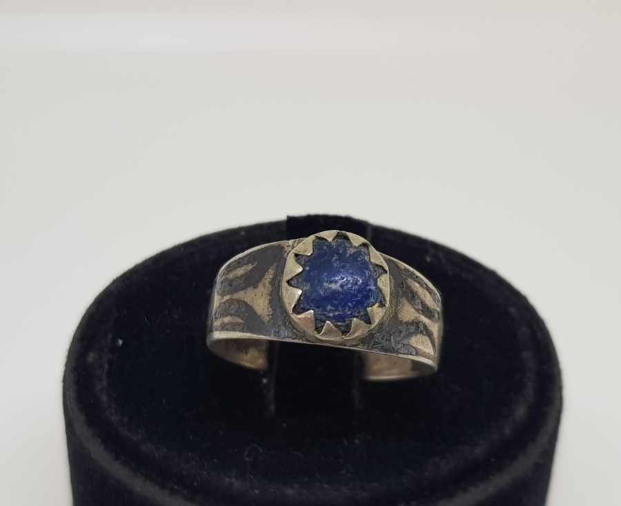 OSMANLI DÖNEMİ LAPİS TAŞLI SAVATLI GÜMÜŞ YÜZÜK