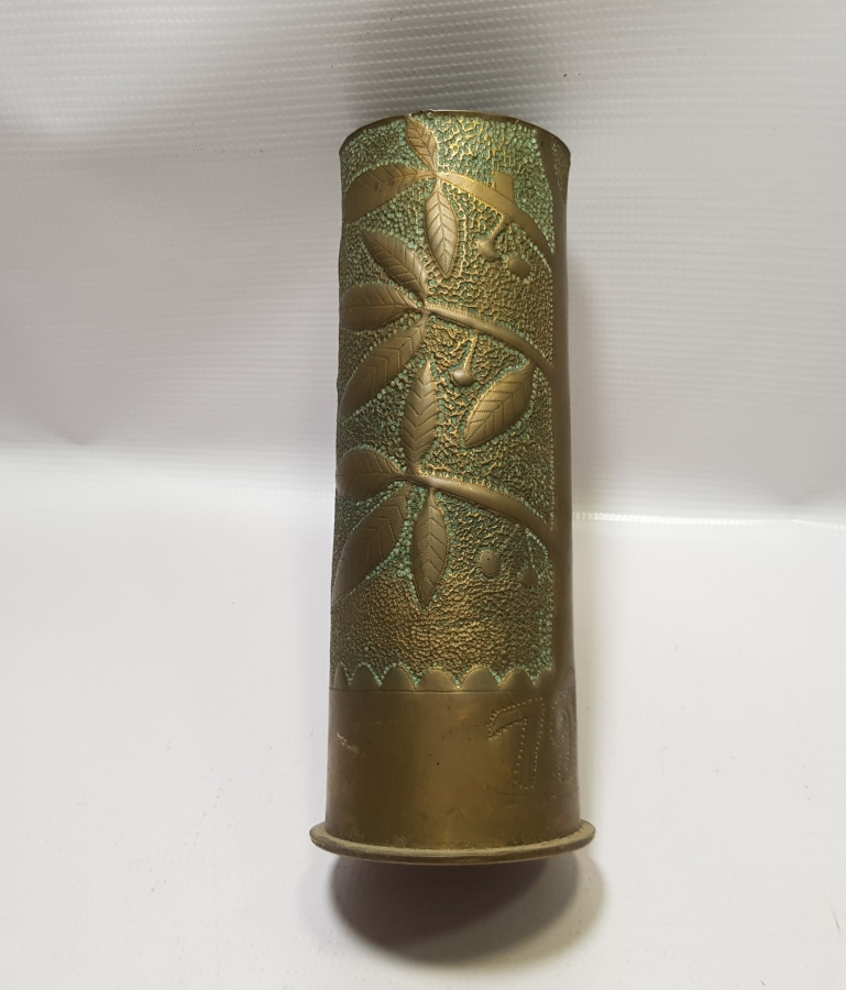 SİPER SANATI: 1. DÜNYA SAVAŞI, 1919 TARİHLİ TOP MERMİSİ KOVANI