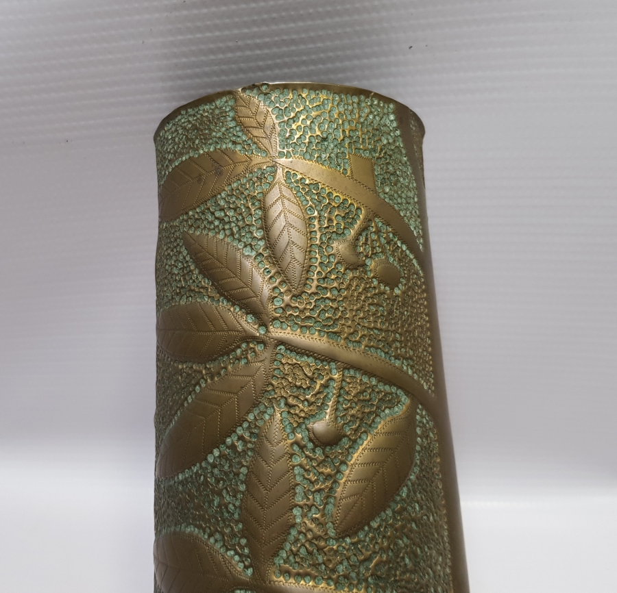 SİPER SANATI: 1. DÜNYA SAVAŞI, 1919 TARİHLİ TOP MERMİSİ KOVANI