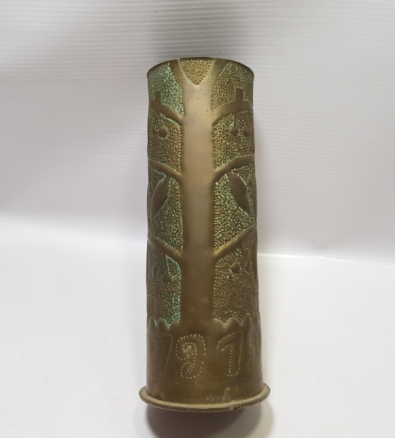 SİPER SANATI: 1. DÜNYA SAVAŞI, 1919 TARİHLİ TOP MERMİSİ KOVANI