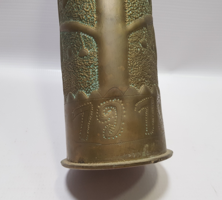 SİPER SANATI: 1. DÜNYA SAVAŞI, 1919 TARİHLİ TOP MERMİSİ KOVANI