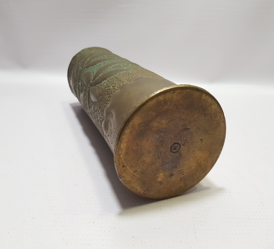 SİPER SANATI: 1. DÜNYA SAVAŞI, 1919 TARİHLİ TOP MERMİSİ KOVANI