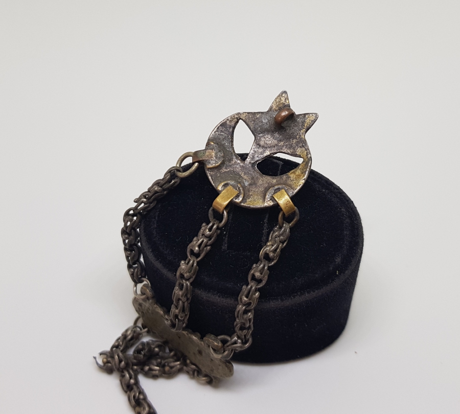 OSMANLI DÖNEMİ AY YILDIZLI GÜMÜŞ SAAT KÖSTEĞİ SALLAMASI