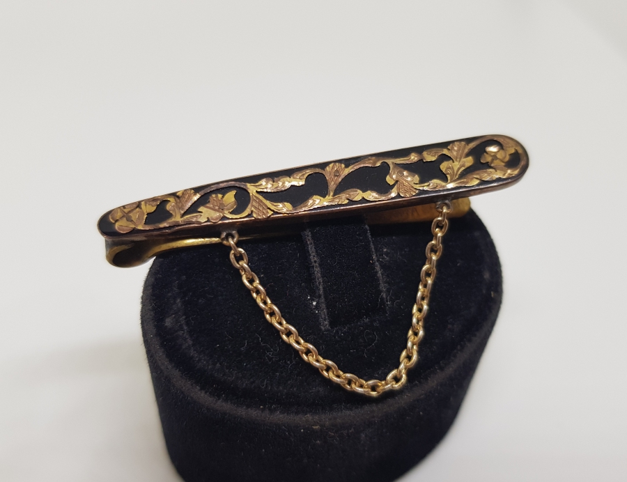 OLTU TAŞLI ANTİKA ALTIN KRAVAT İĞNESİ