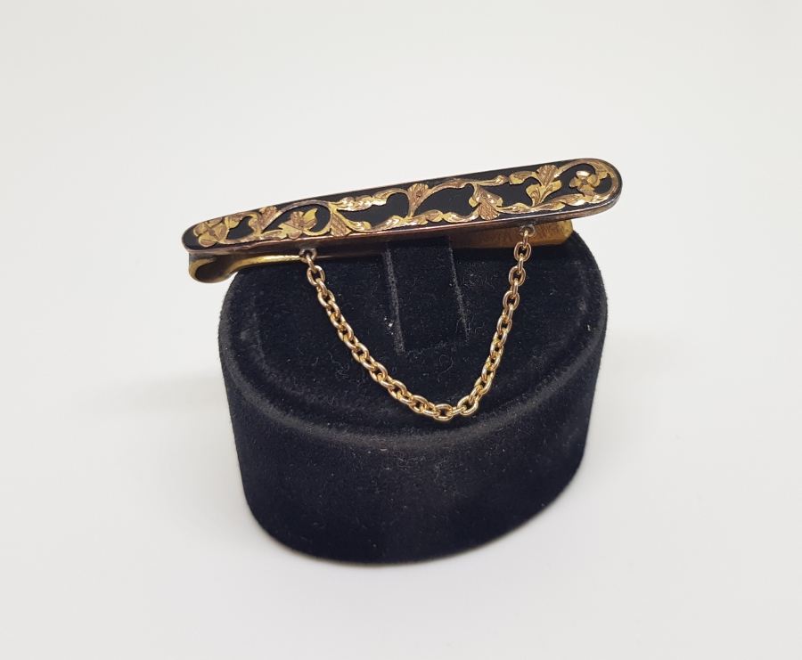 OLTU TAŞLI ANTİKA ALTIN KRAVAT İĞNESİ