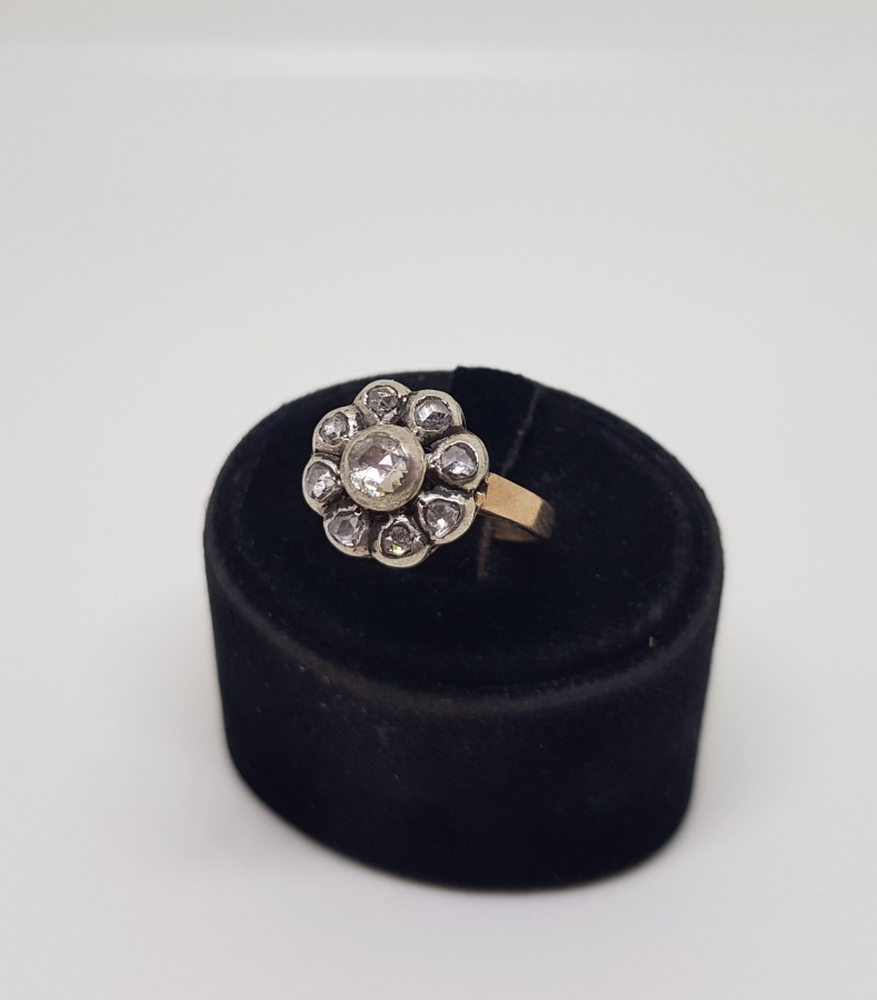 OSMANLI DÖNEMİ GÜL MODEL ELMAS YÜZÜK