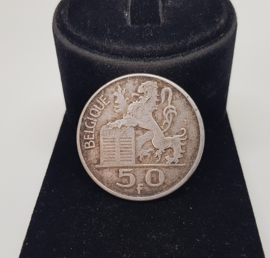 1951 BELÇİKA GÜMÜŞ 50 FRANK