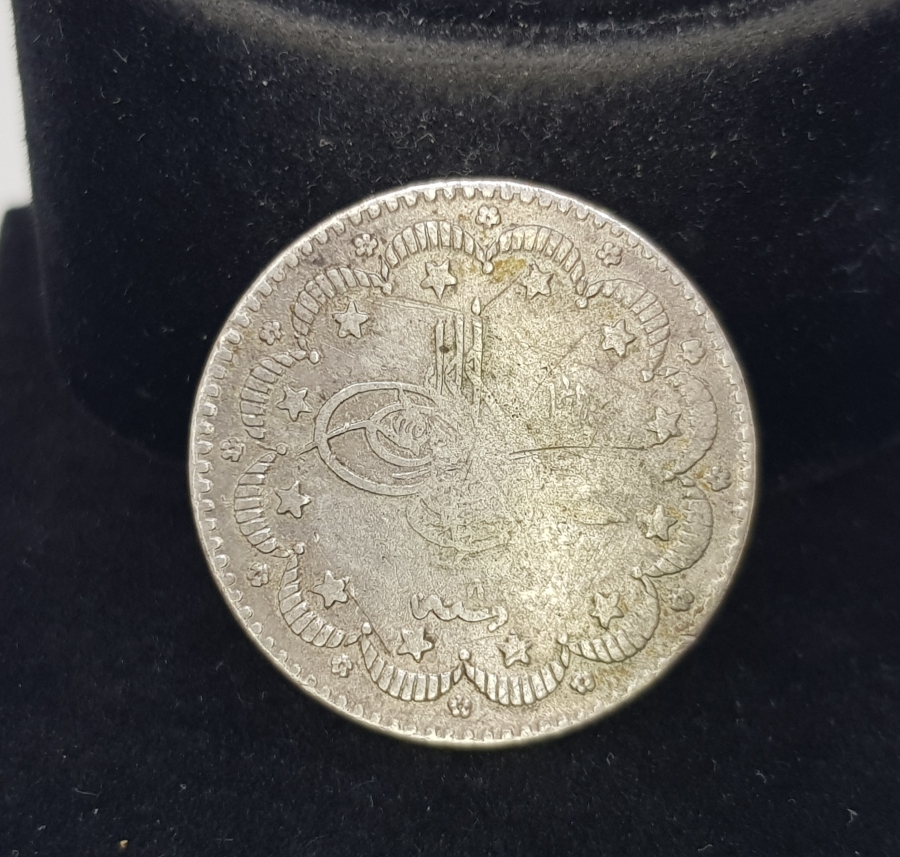 SULTAN ABDÜLHAMİD HAN DÖNEMİ GÜMÜŞ 5 KURUŞ MECİDİYE - RR - ÇOK NADİR