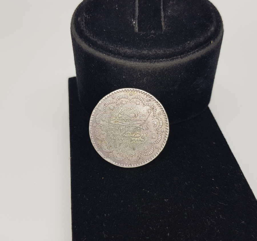 SULTAN ABDÜLHAMİD HAN DÖNEMİ GÜMÜŞ 5 KURUŞ MECİDİYE - RR - ÇOK NADİR