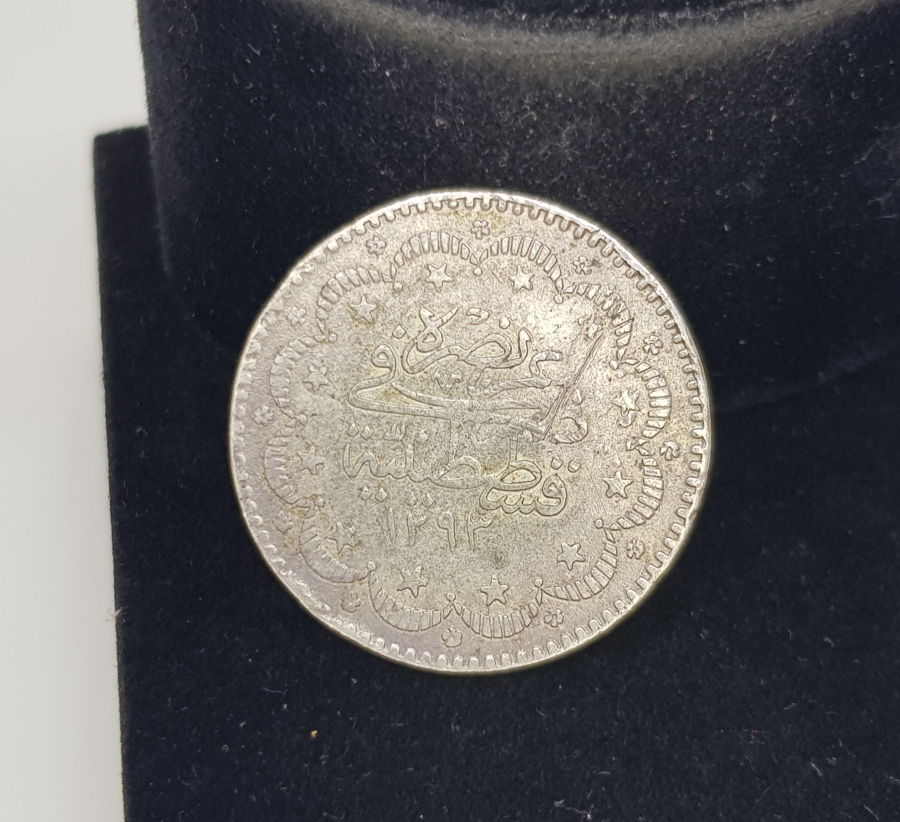 SULTAN ABDÜLHAMİD HAN DÖNEMİ GÜMÜŞ 5 KURUŞ MECİDİYE - RR - ÇOK NADİR