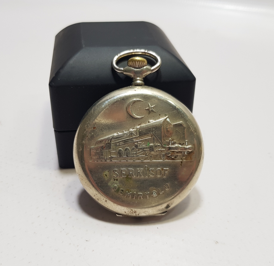 ANTİKA SERKİSOF DEMİR YOLU CEP SAATİ