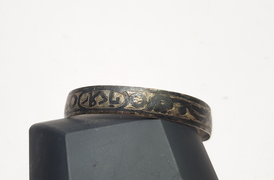 OSMANLI DÖNEMİ YADİGAR YAZILI GÜMÜŞ BİLEZİK