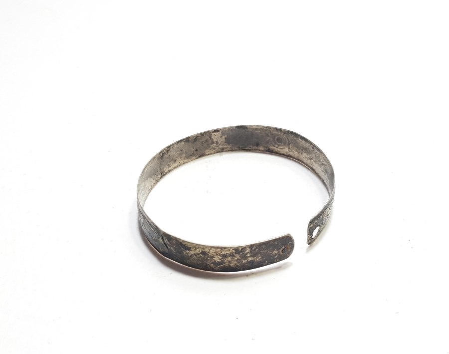 OSMANLI DÖNEMİ YADİGAR YAZILI GÜMÜŞ BİLEZİK