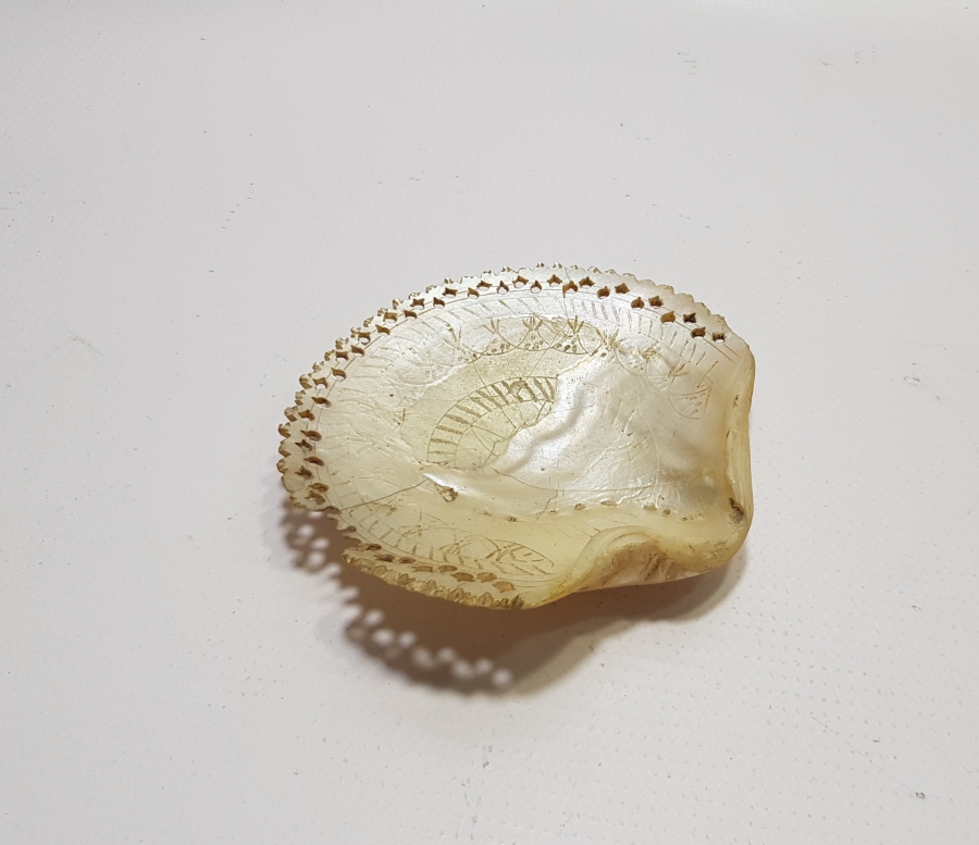 OSMANLI DÖNEMİ TILSIMLI DENİZ KABUĞU ŞİFA TASI