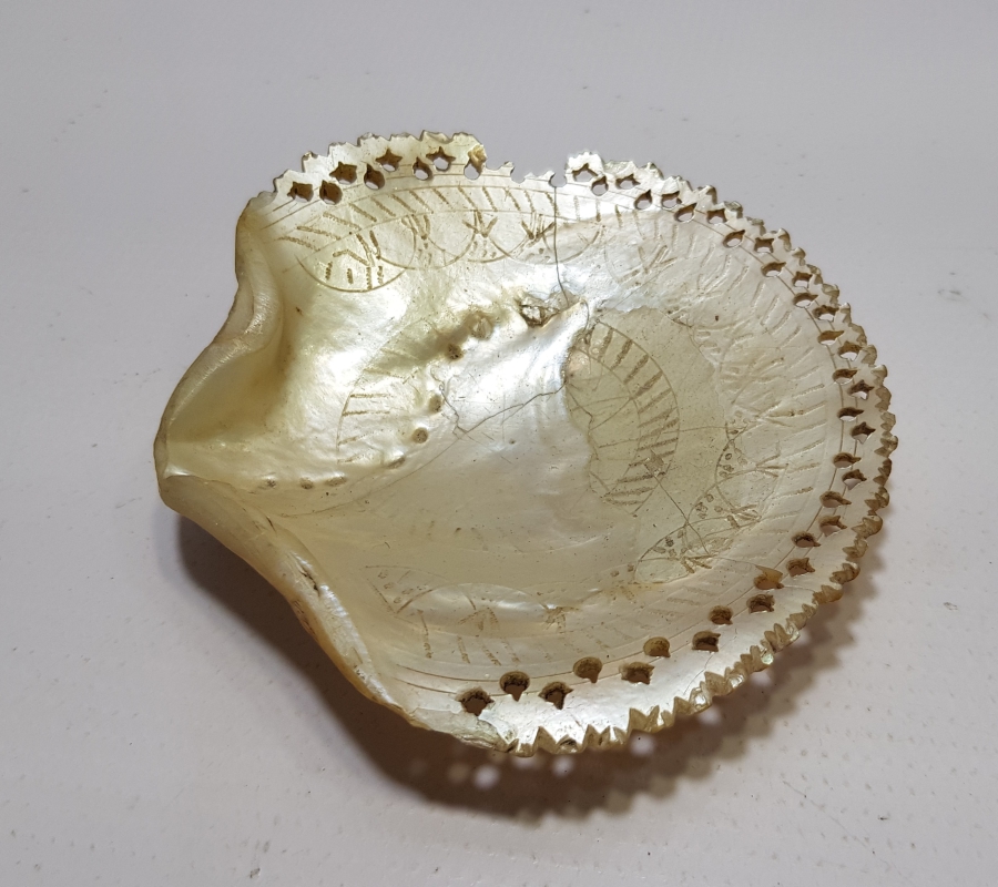 OSMANLI DÖNEMİ TILSIMLI DENİZ KABUĞU ŞİFA TASI