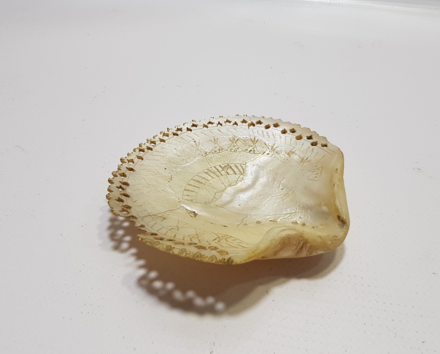 OSMANLI DÖNEMİ TILSIMLI DENİZ KABUĞU ŞİFA TASI