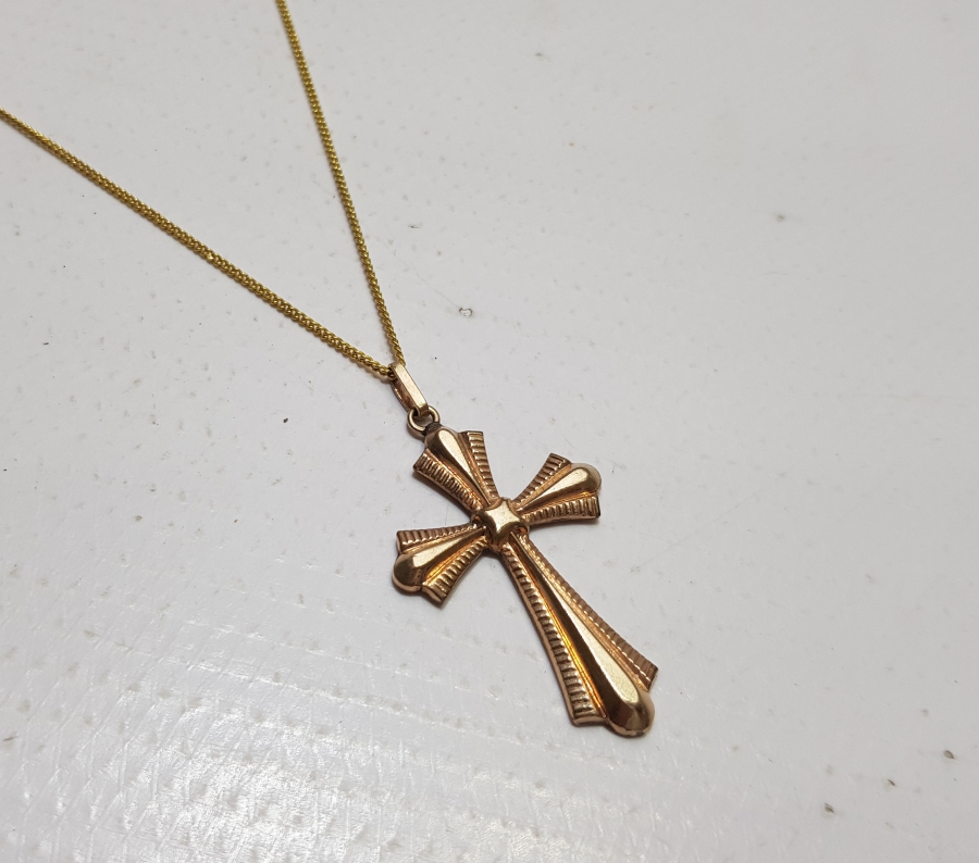 ALTIN KAPLAMA HAÇ KOLYE