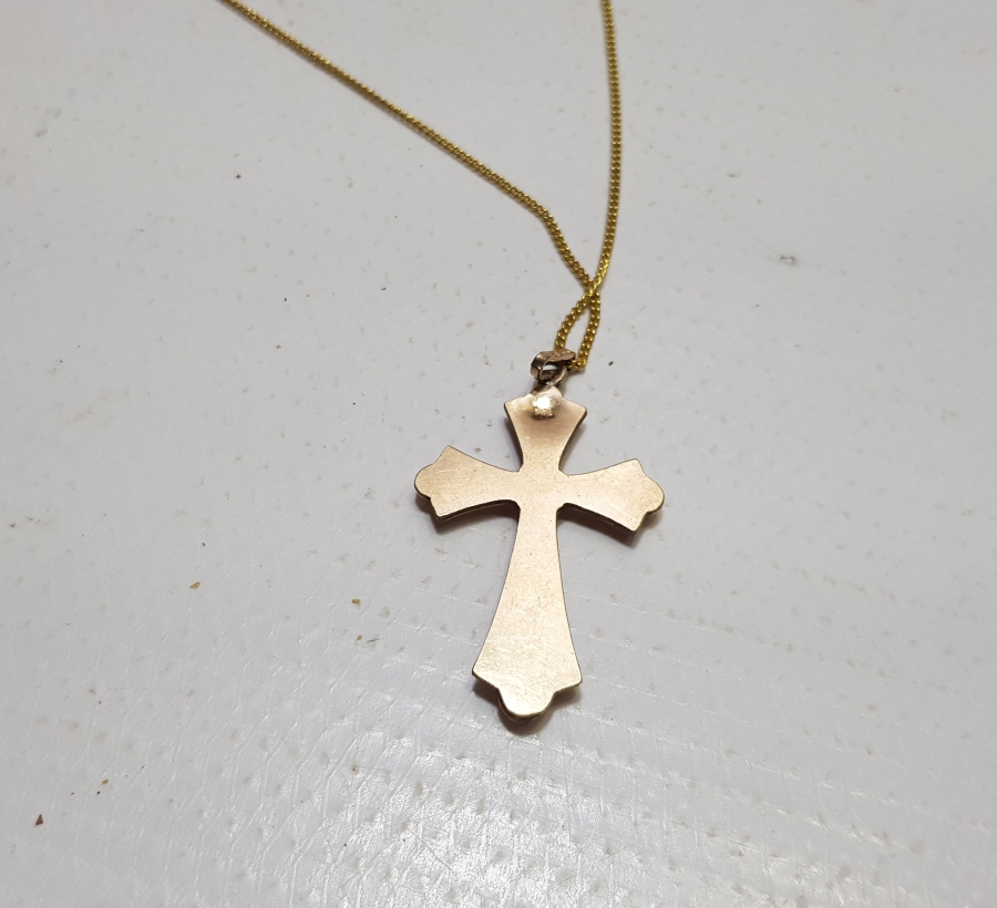 ALTIN KAPLAMA HAÇ KOLYE