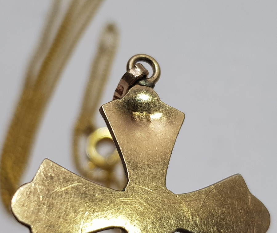 ALTIN KAPLAMA HAÇ KOLYE