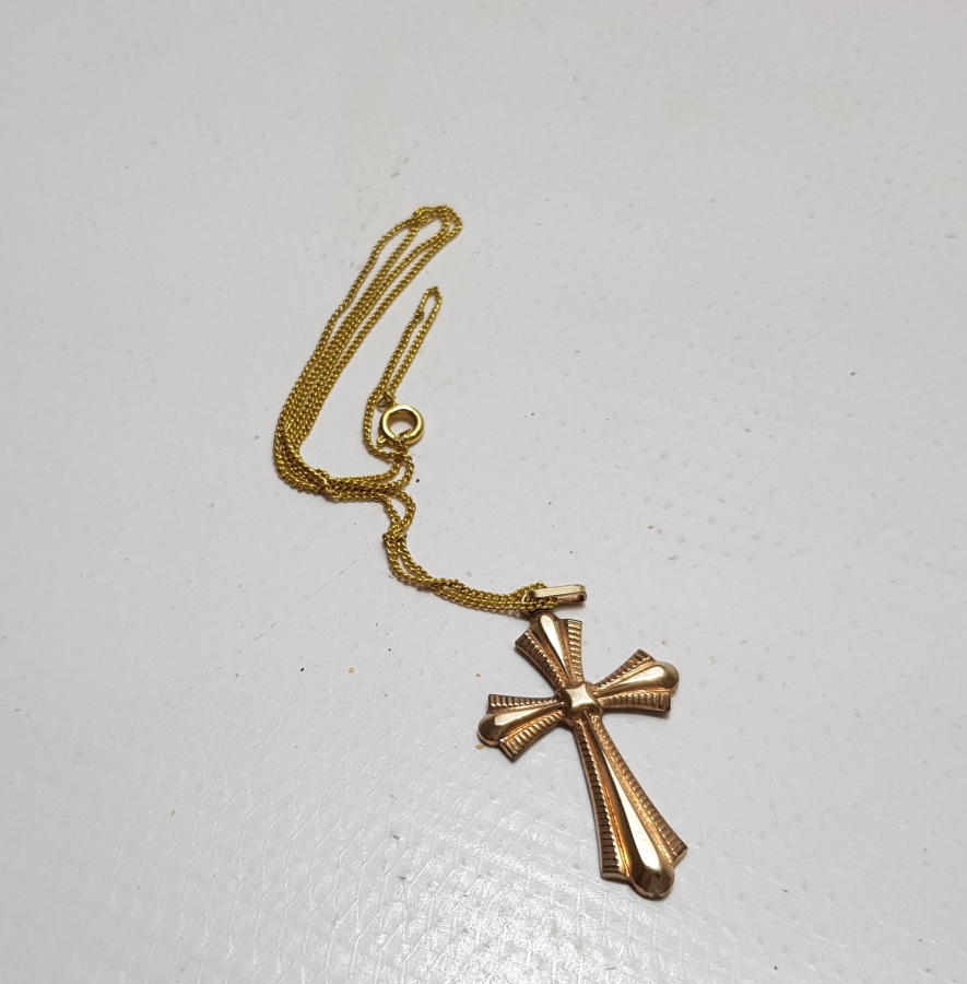 ALTIN KAPLAMA HAÇ KOLYE