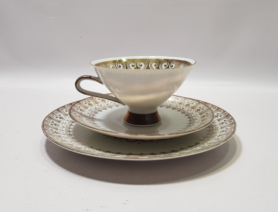 ALTIN VARAKLI BAVARIA TRİO ÇAY - KAHVE TAKIMI