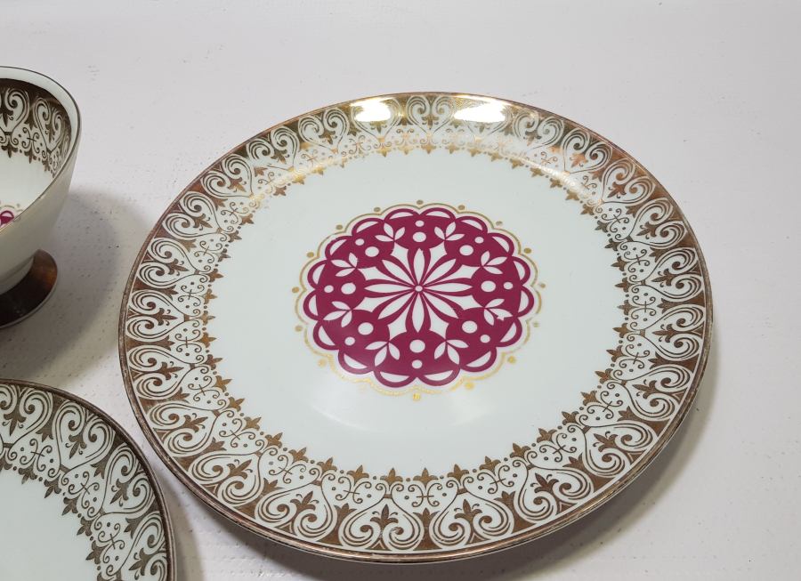 ALTIN VARAKLI BAVARIA TRİO ÇAY - KAHVE TAKIMI