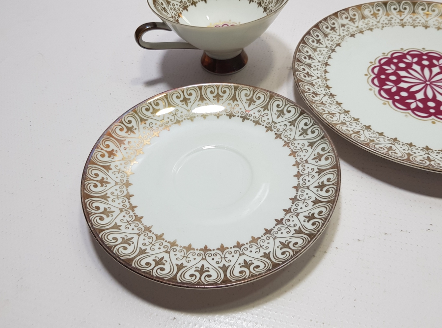 ALTIN VARAKLI BAVARIA TRİO ÇAY - KAHVE TAKIMI