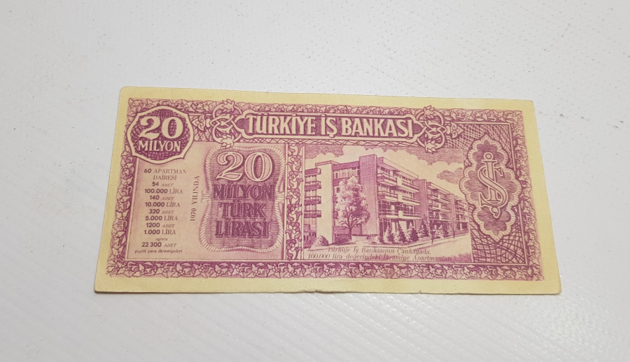 1970 TÜRKİYE İŞBANKASI PARA BENZERİ İKRAMİYE PLANI