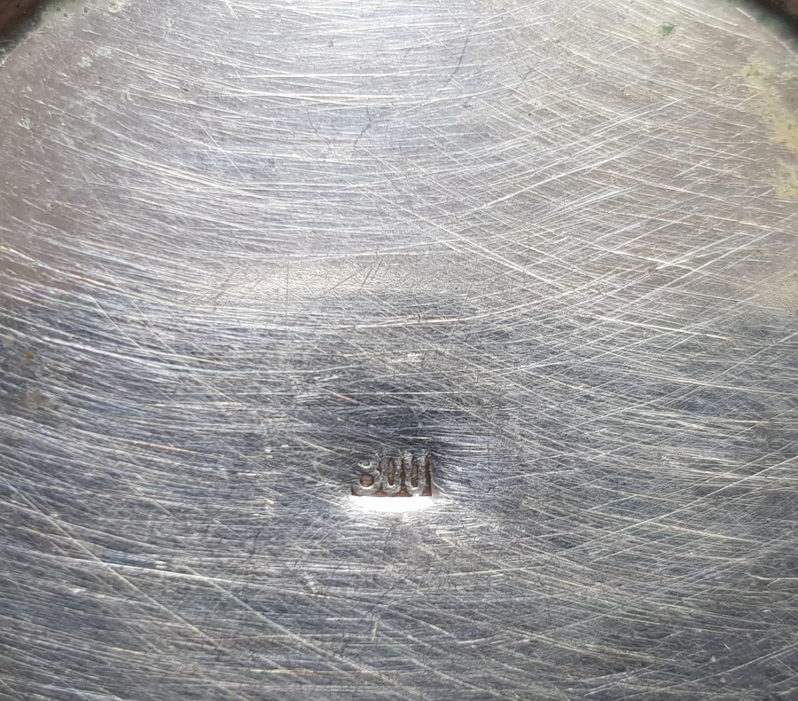 ANTİKA KIL TESTERE İŞÇİLİKLİ GÜMÜŞ ÇAY TABAĞI