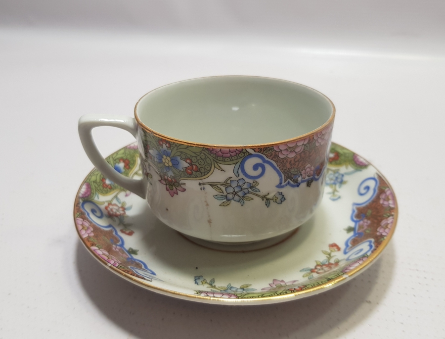 OSMANLICA MOSKOF DAMGALI PORSELEN ÇAY FİNCANI