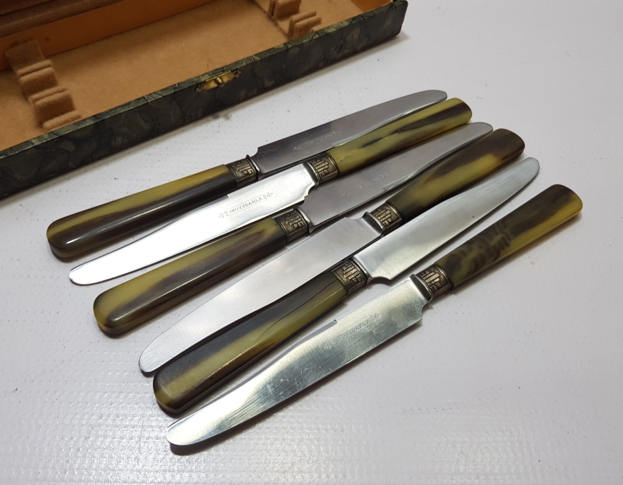 ANTİKA BOYNUZ SAPLI BIÇAK SETİ